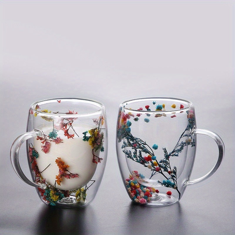 Double-Walled Glass Coffee Mug - Heat Resistant, Insulated
