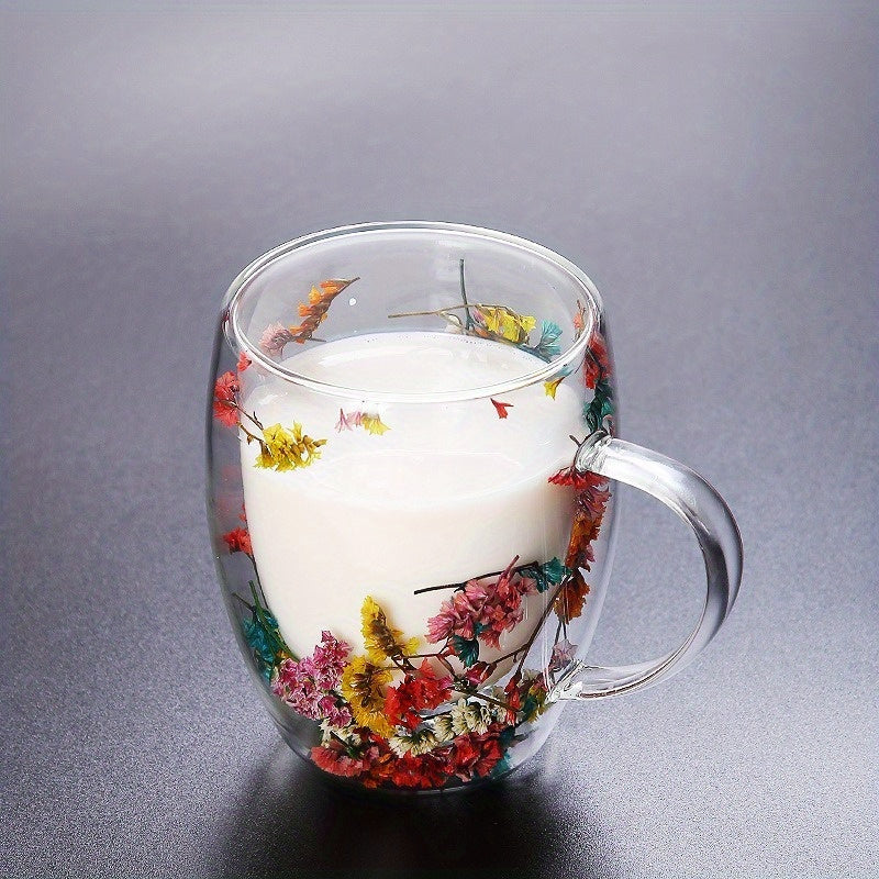 Double-Walled Glass Coffee Mug - Heat Resistant, Insulated