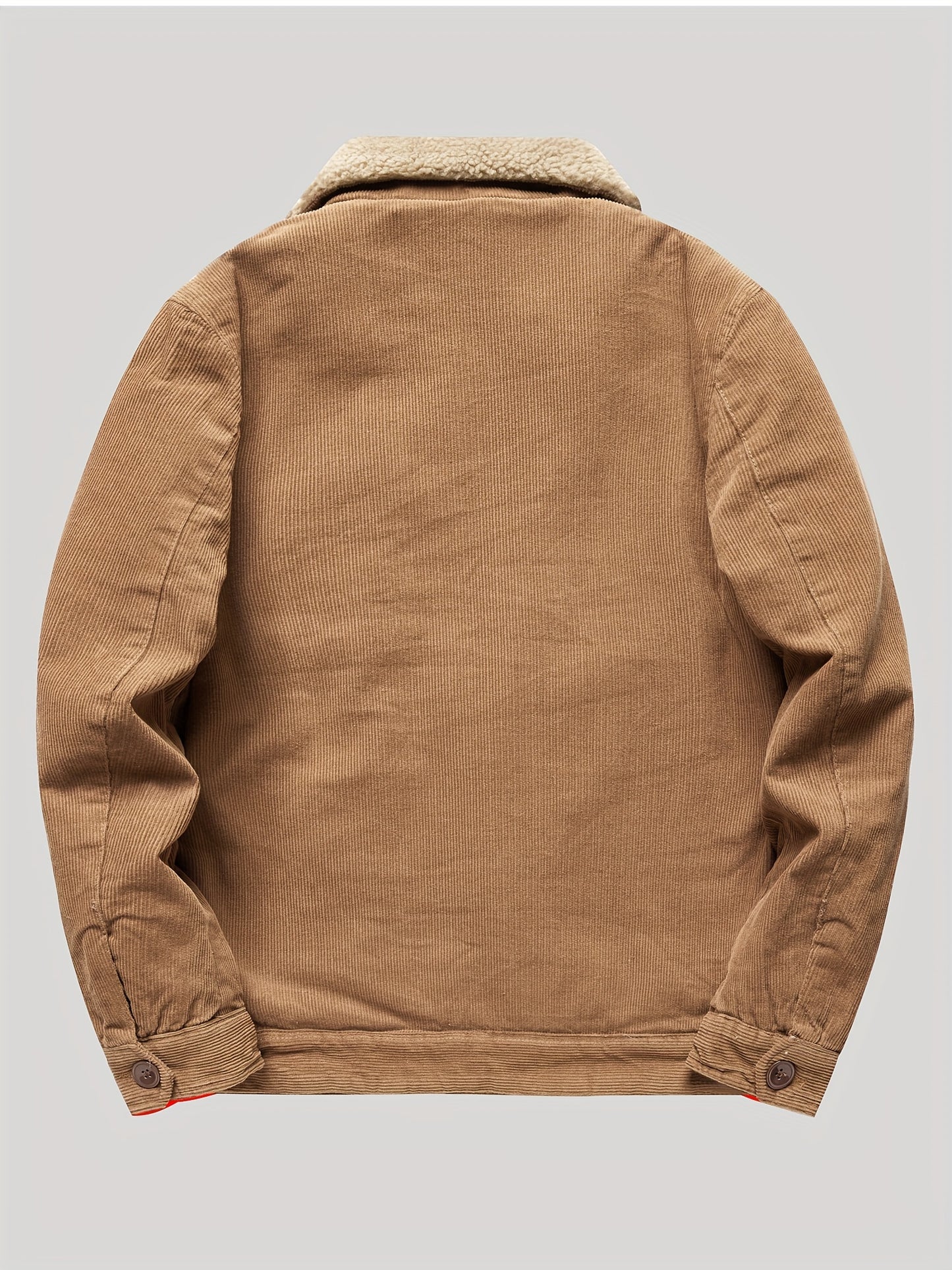 Lightweight Men's Cotton Fleece Button Up Jacket