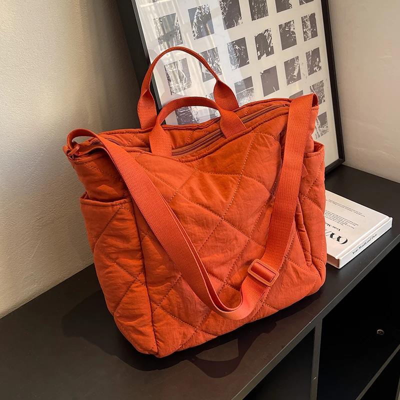Quilted Puffer Tote Bag