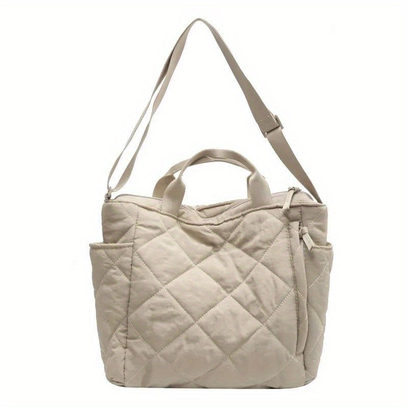 Quilted Puffer Tote Bag