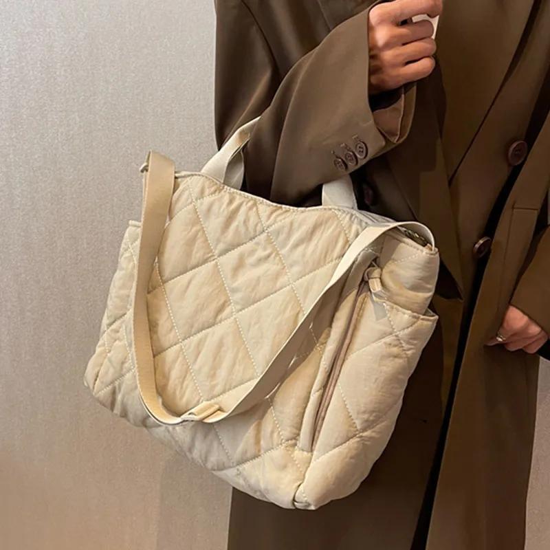 Quilted Puffer Tote Bag