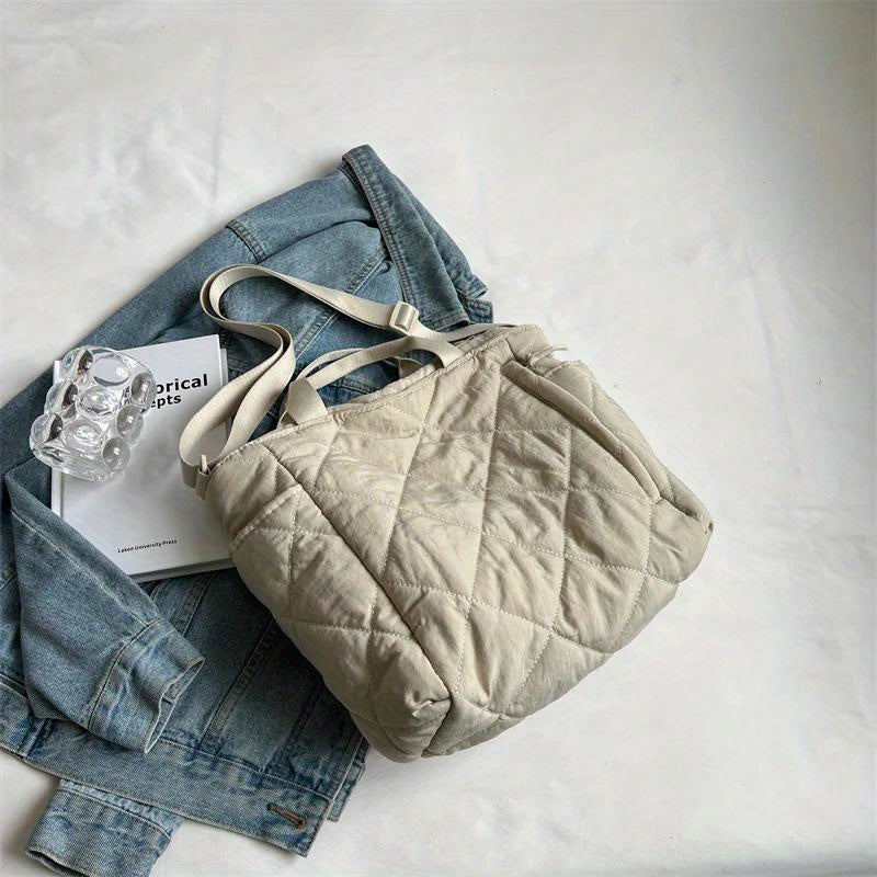 Quilted Puffer Tote Bag
