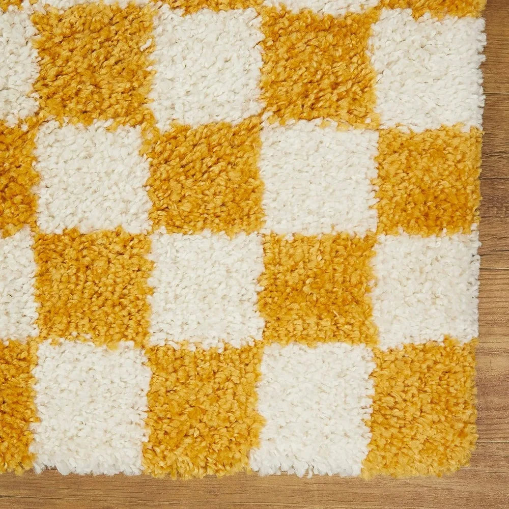 Checkered Shag Rug, 8' x 10'
