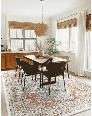 Area Rug 8x10 Rugs Non Slip Vintage Boho