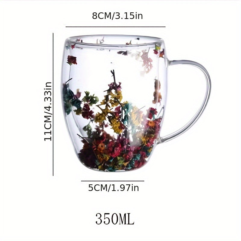 Double-Walled Glass Coffee Mug - Heat Resistant, Insulated