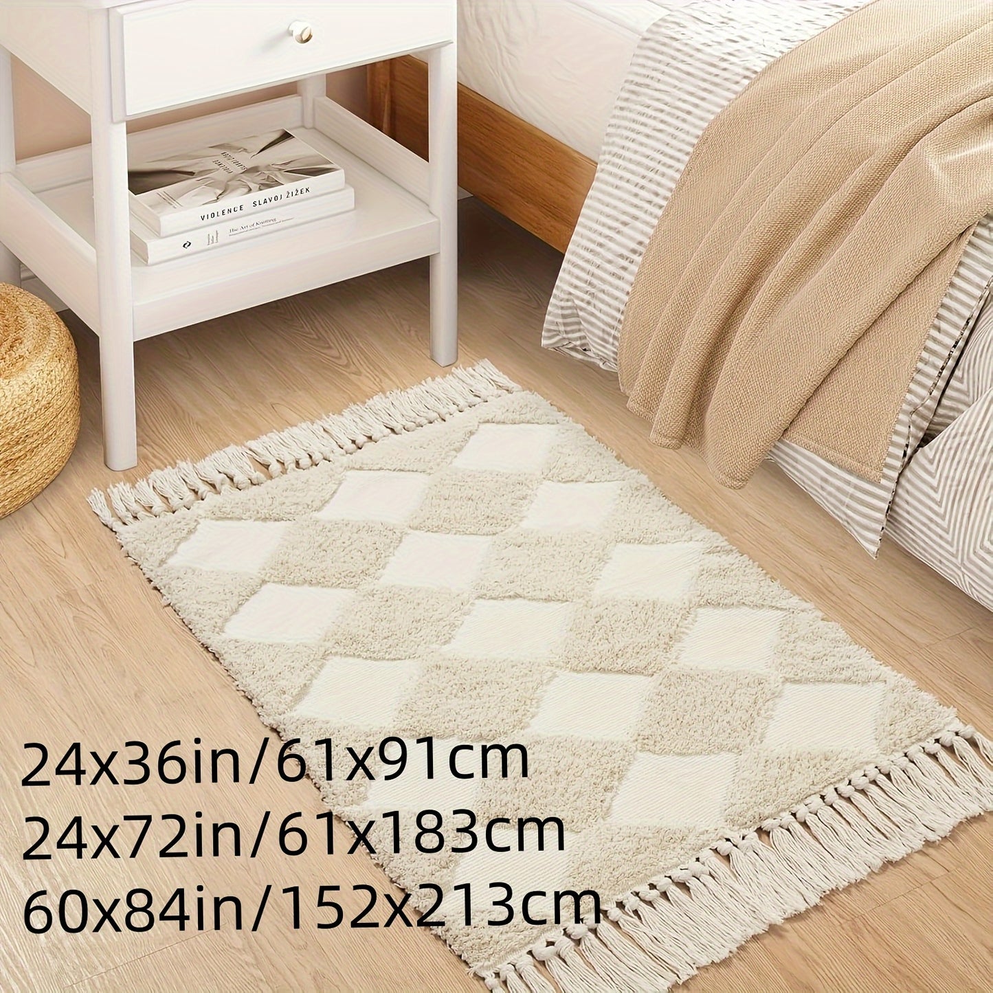 Checkered Boho Rug