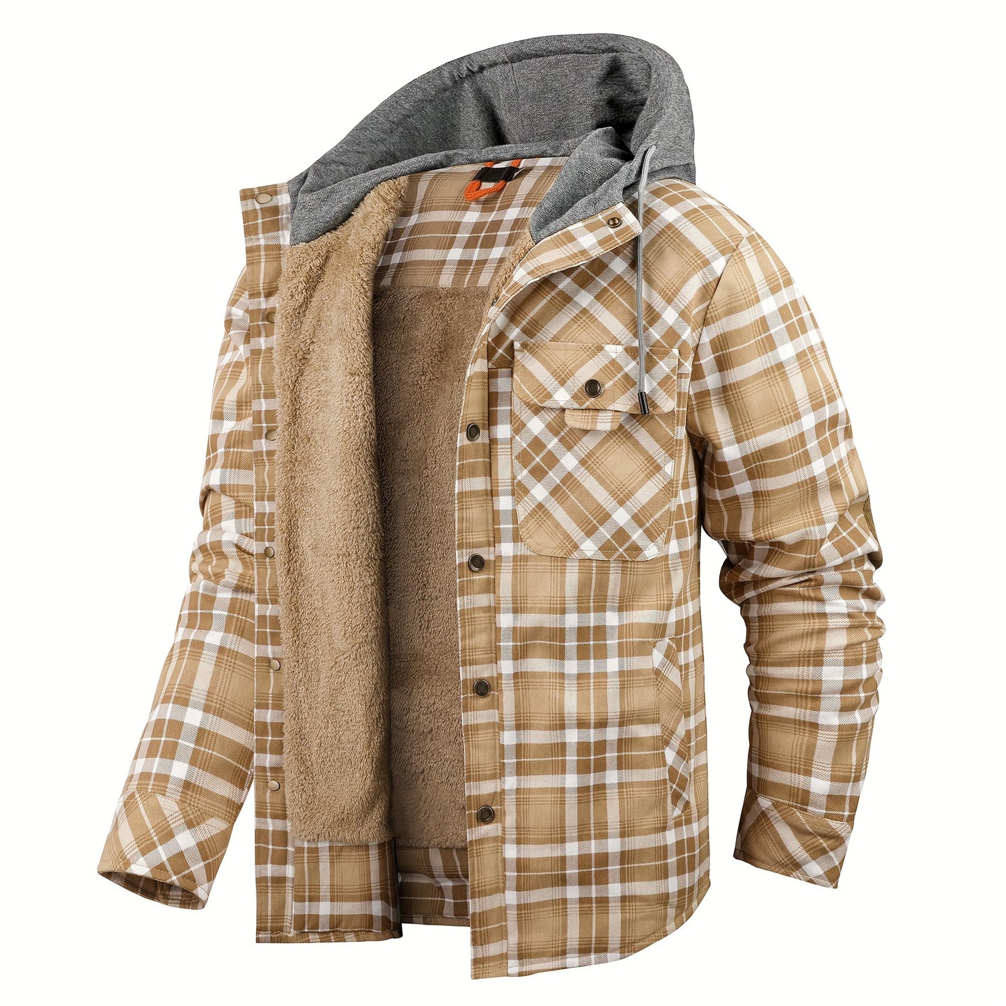 Plaid Fleece Coat