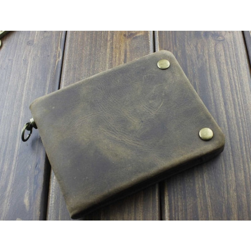 Vintage-Style Luxury Bifold Leather Wallet