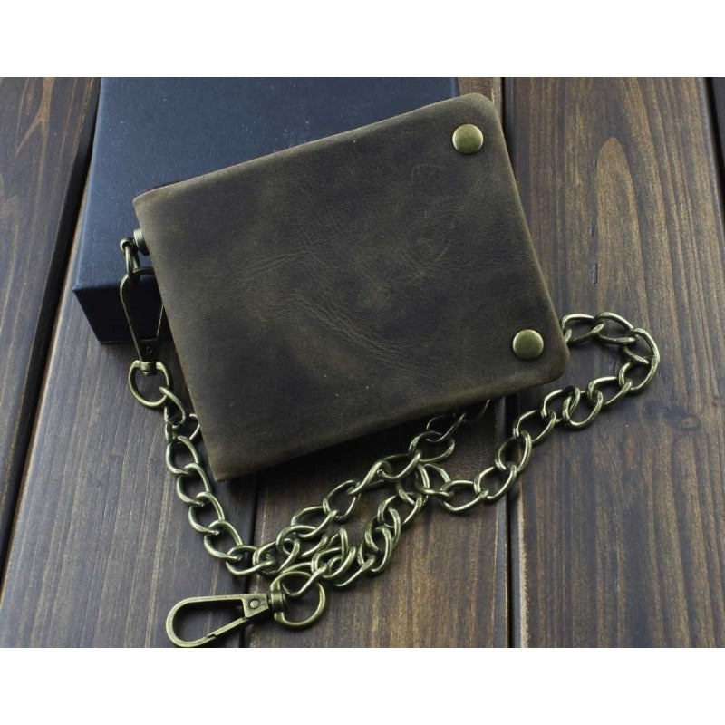 Vintage-Style Luxury Bifold Leather Wallet