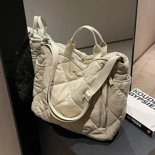Quilted Puffer Tote Bag