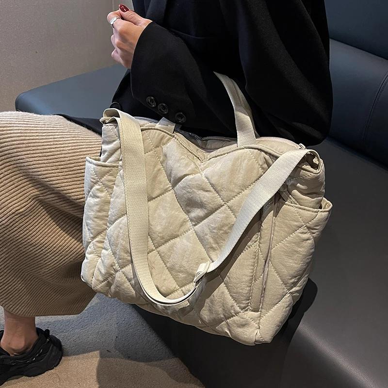 Quilted Puffer Tote Bag