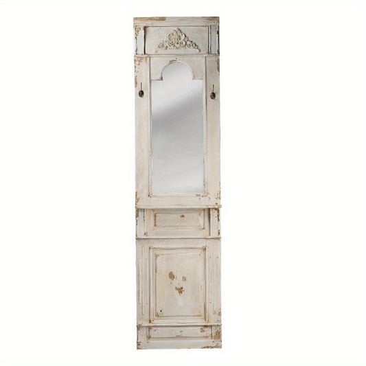 1pc Classic Antique White Wall Mirror