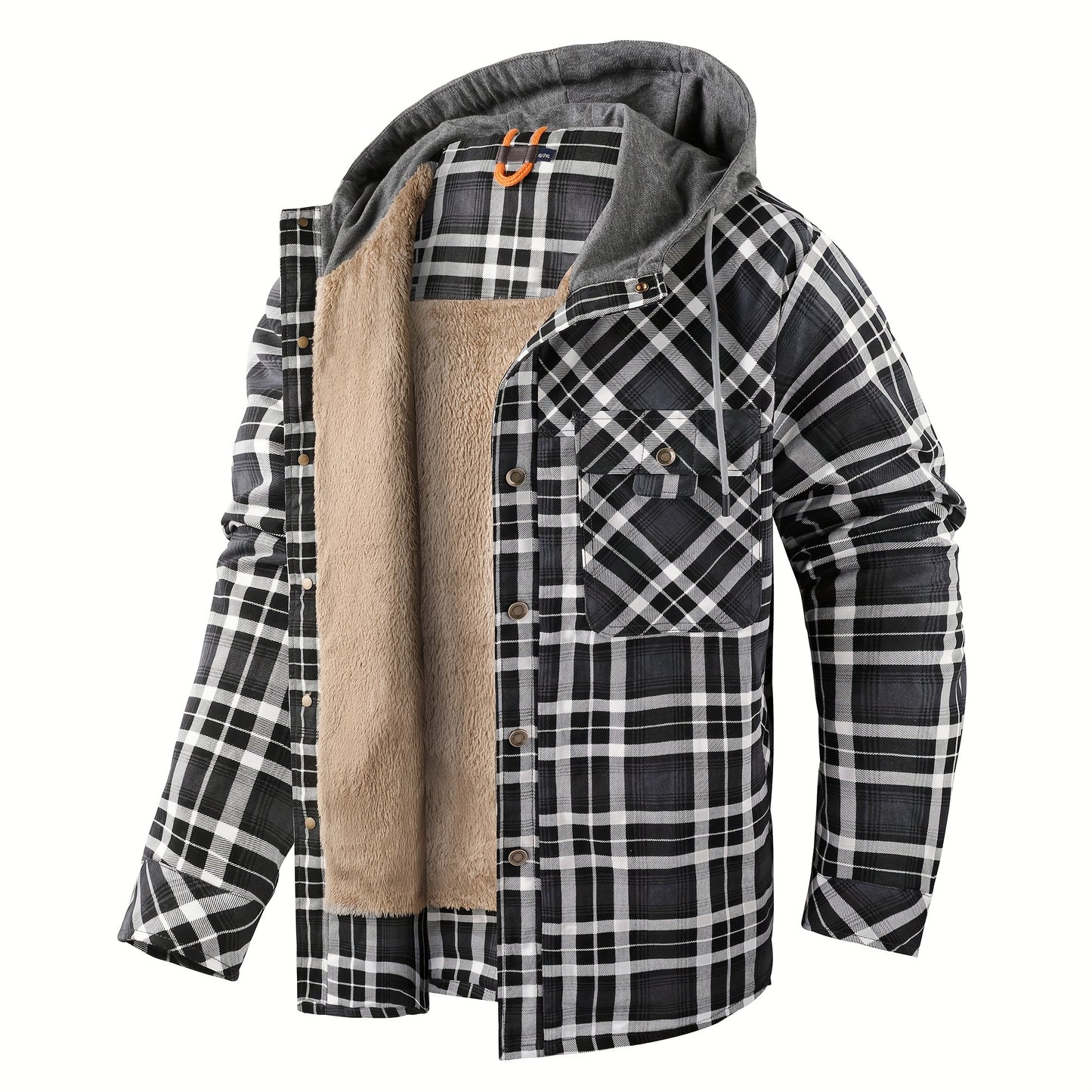 Plaid Fleece Coat