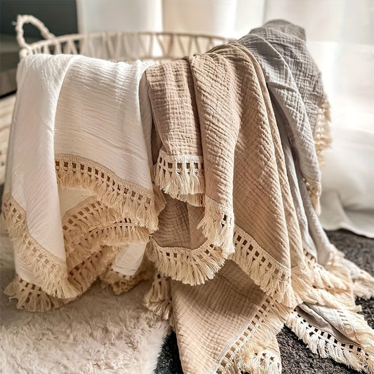 Fringe Blanket 100% Cotton