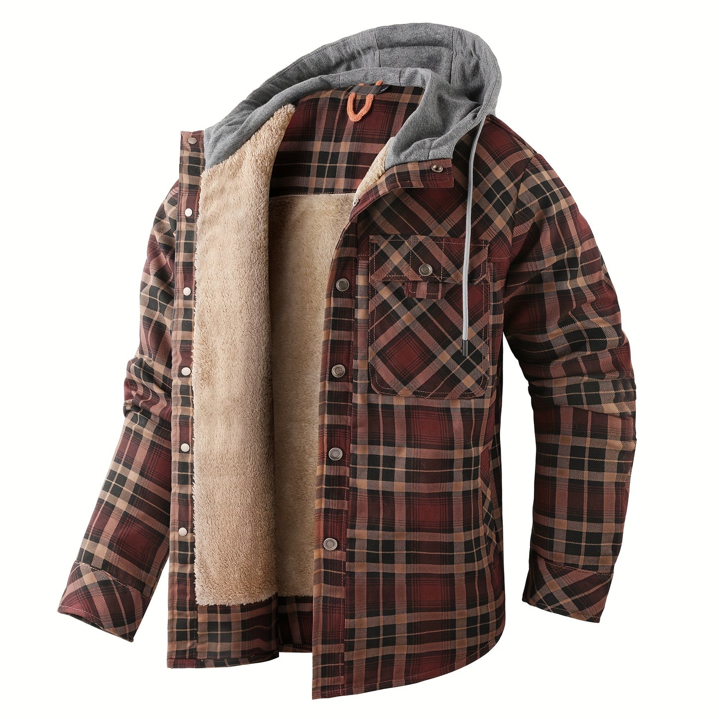 Plaid Fleece Coat