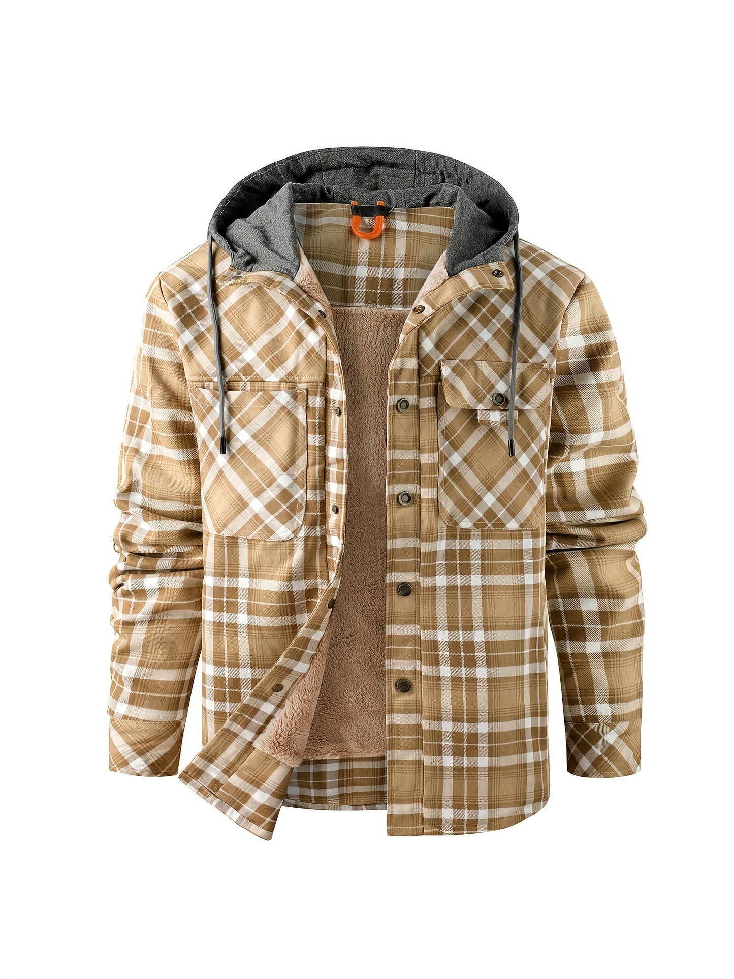 Plaid Fleece Coat