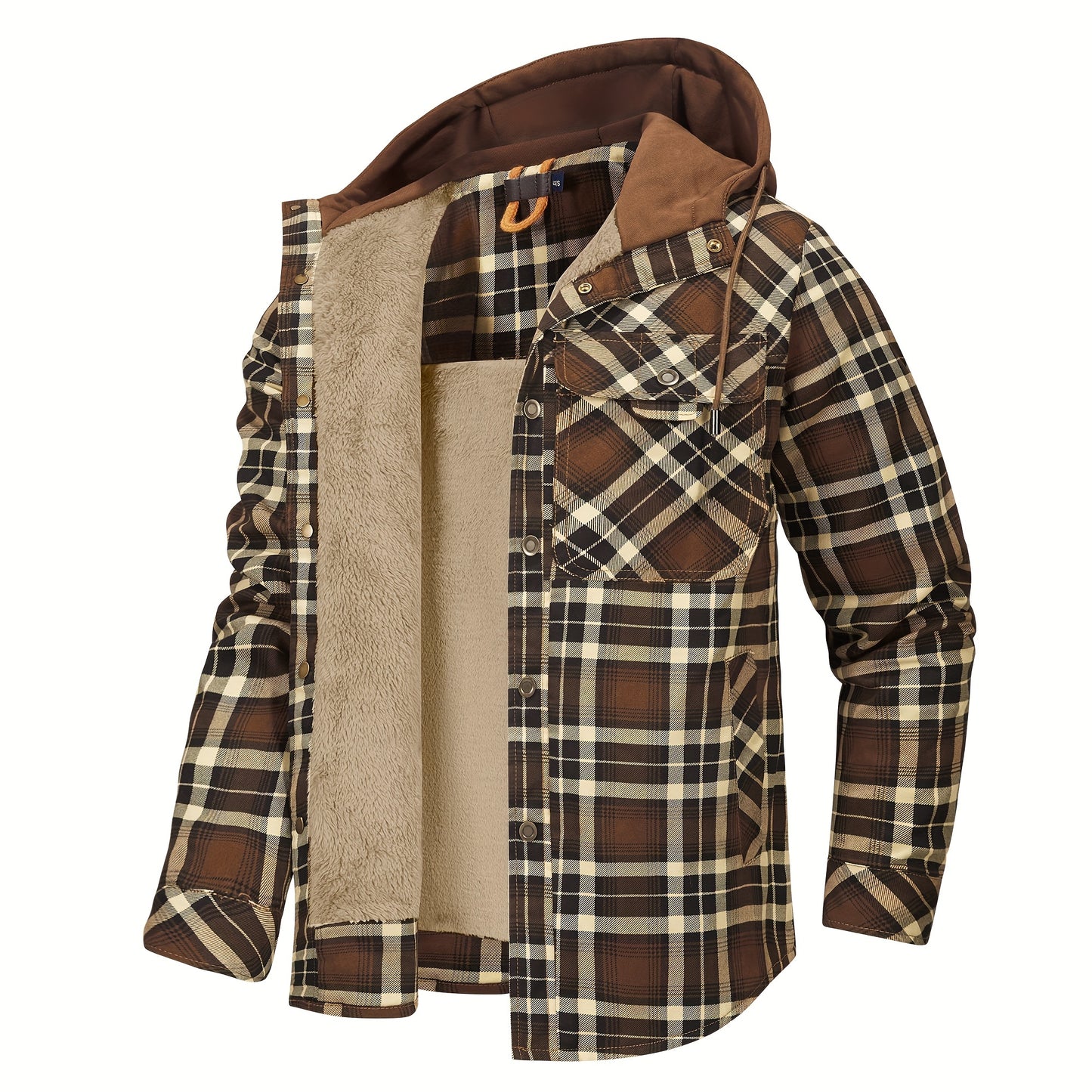 Plaid Fleece Coat