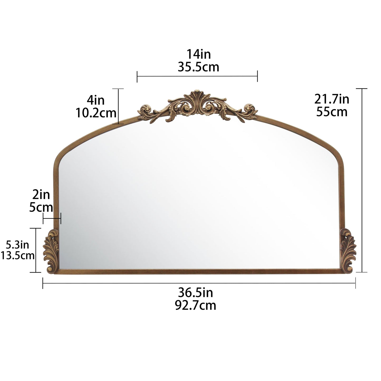 Vintage Metal Wall Mirror