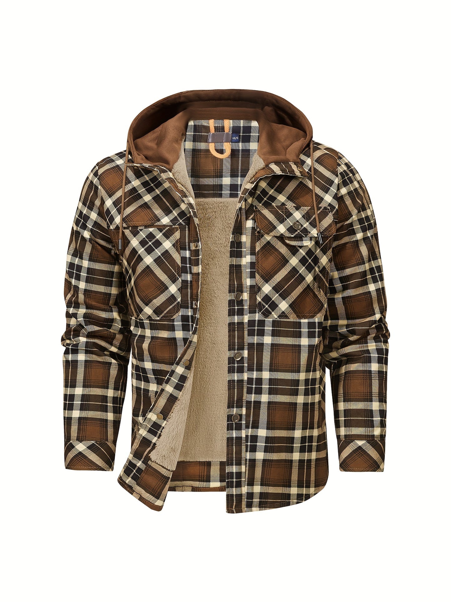 Plaid Fleece Coat