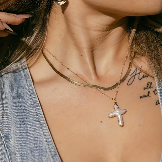 Elegant Cross Pendant Necklace