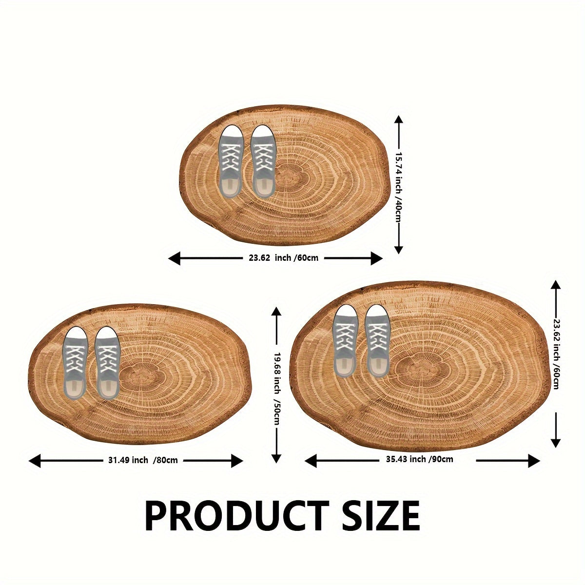 Wood Grain Tree Ring Design Indoor Doormat