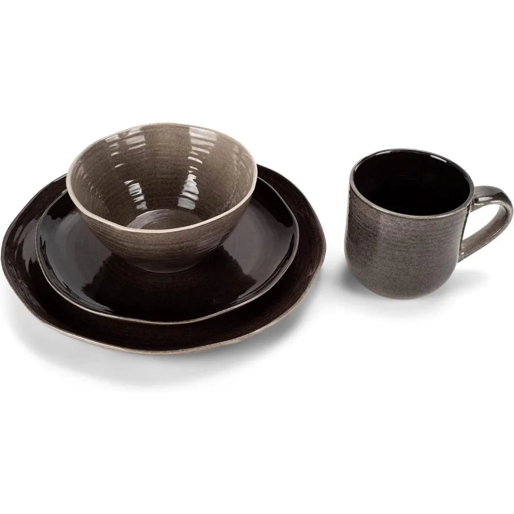 Ceramic Stoneware Dinnerware 16 Piece