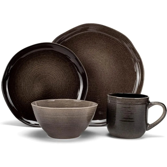 Ceramic Stoneware Dinnerware 16 Piece