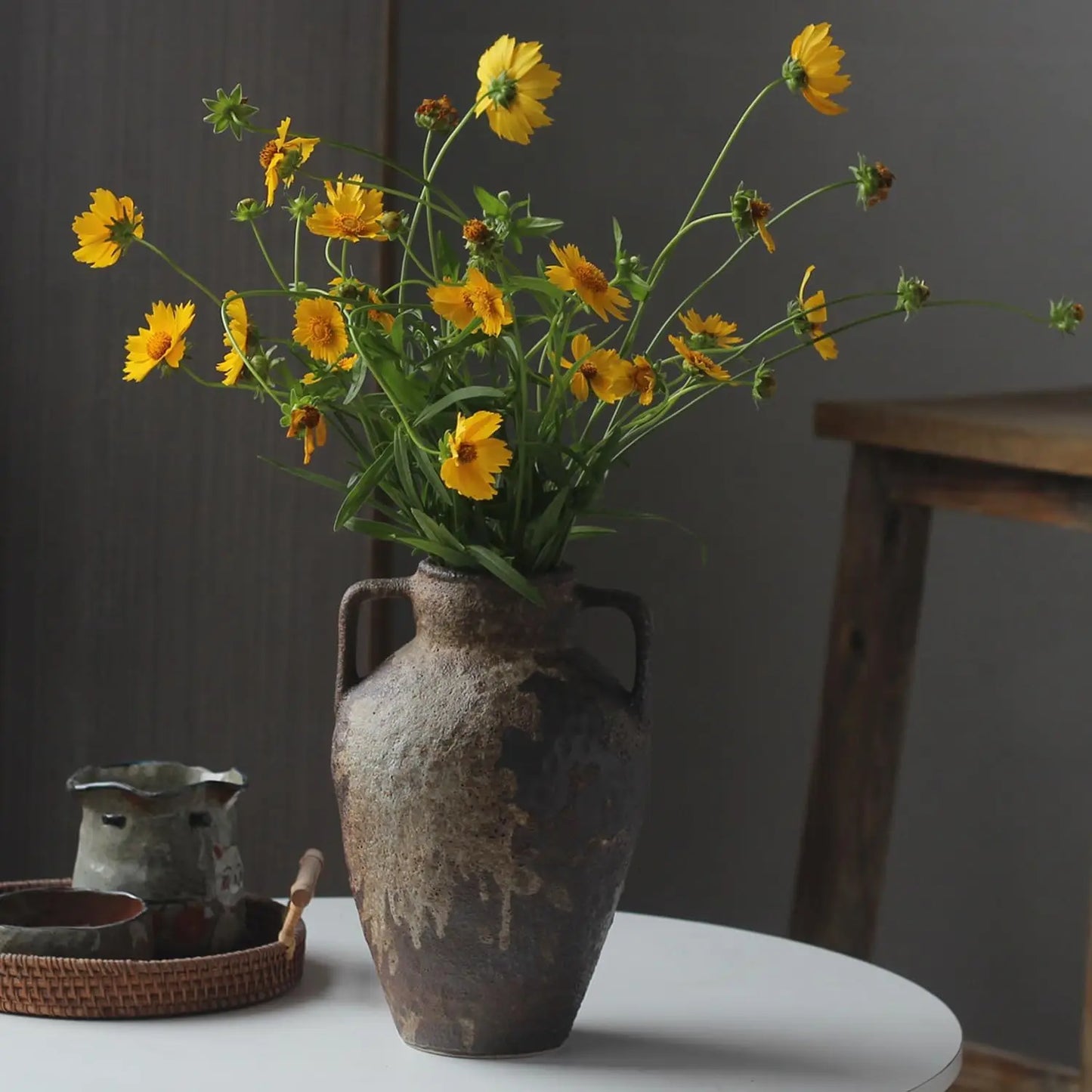 Rustic Ceramic Flower Vase