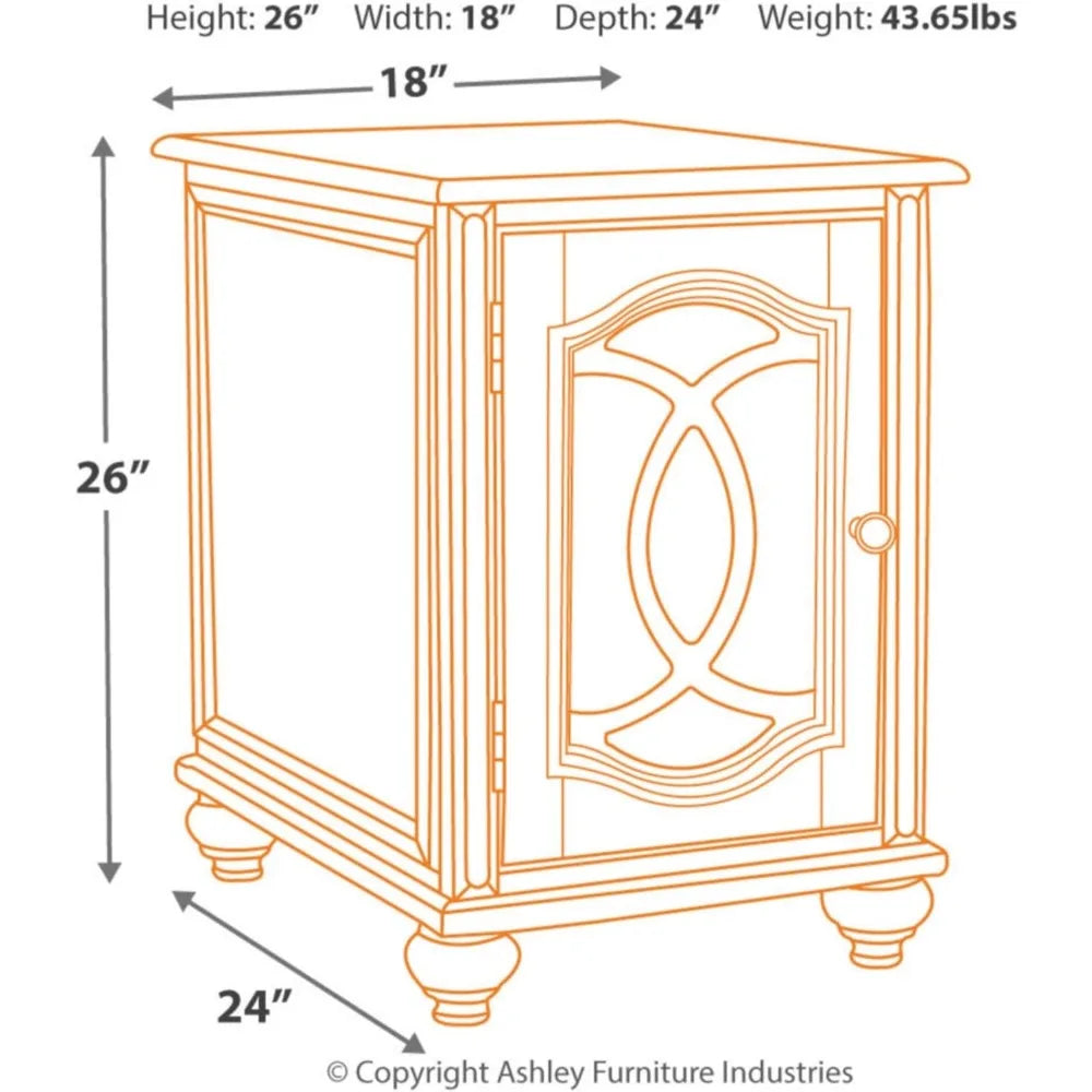 Realyn Farmhouse Chair Side End Table