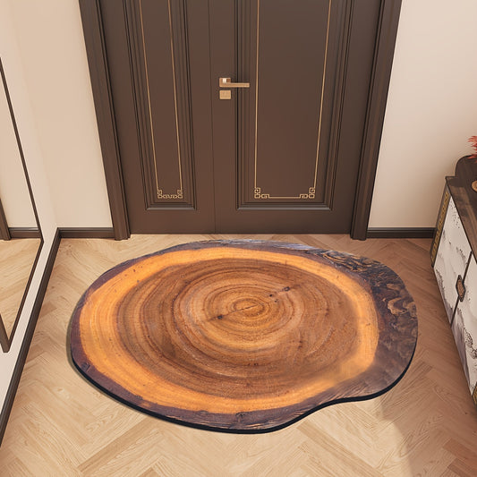 Wood Grain Tree Ring Design Indoor Doormat