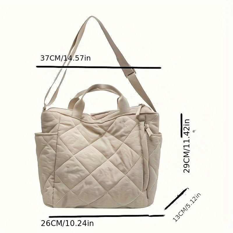 Quilted Puffer Tote Bag
