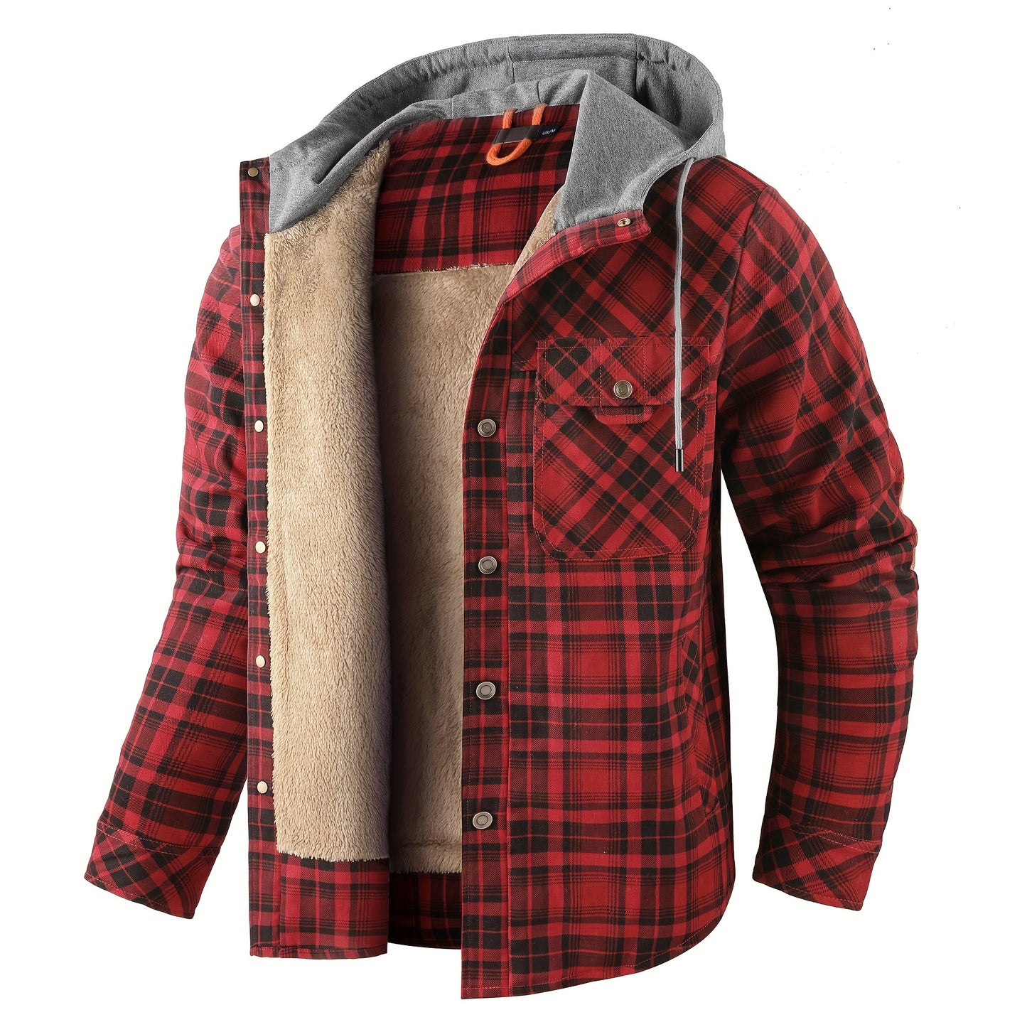 Plaid Fleece Coat