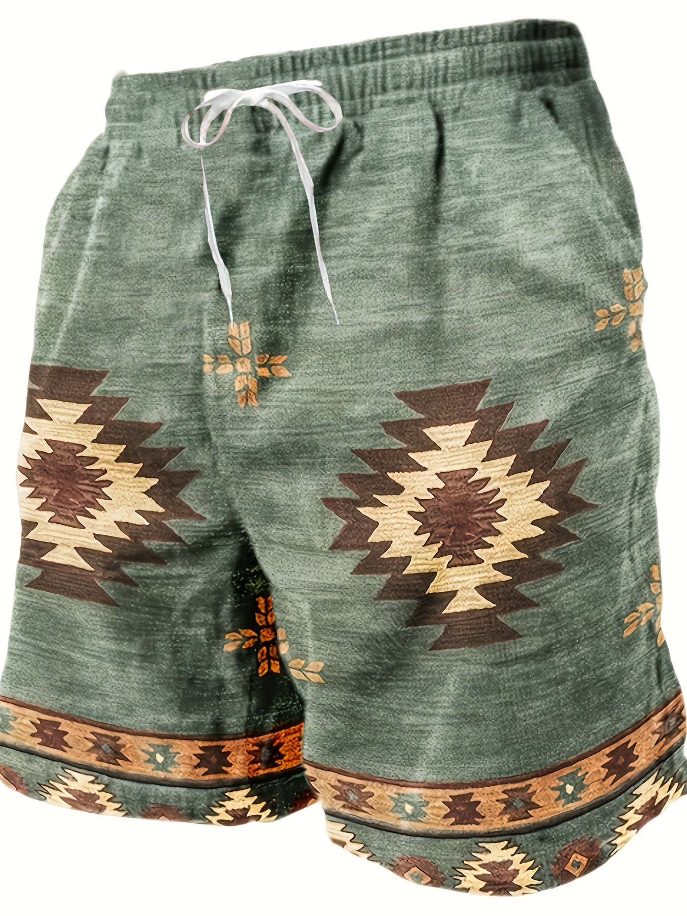 Vibrant Graphic Pattern Shorts - Adjustable Drawstring Waistband