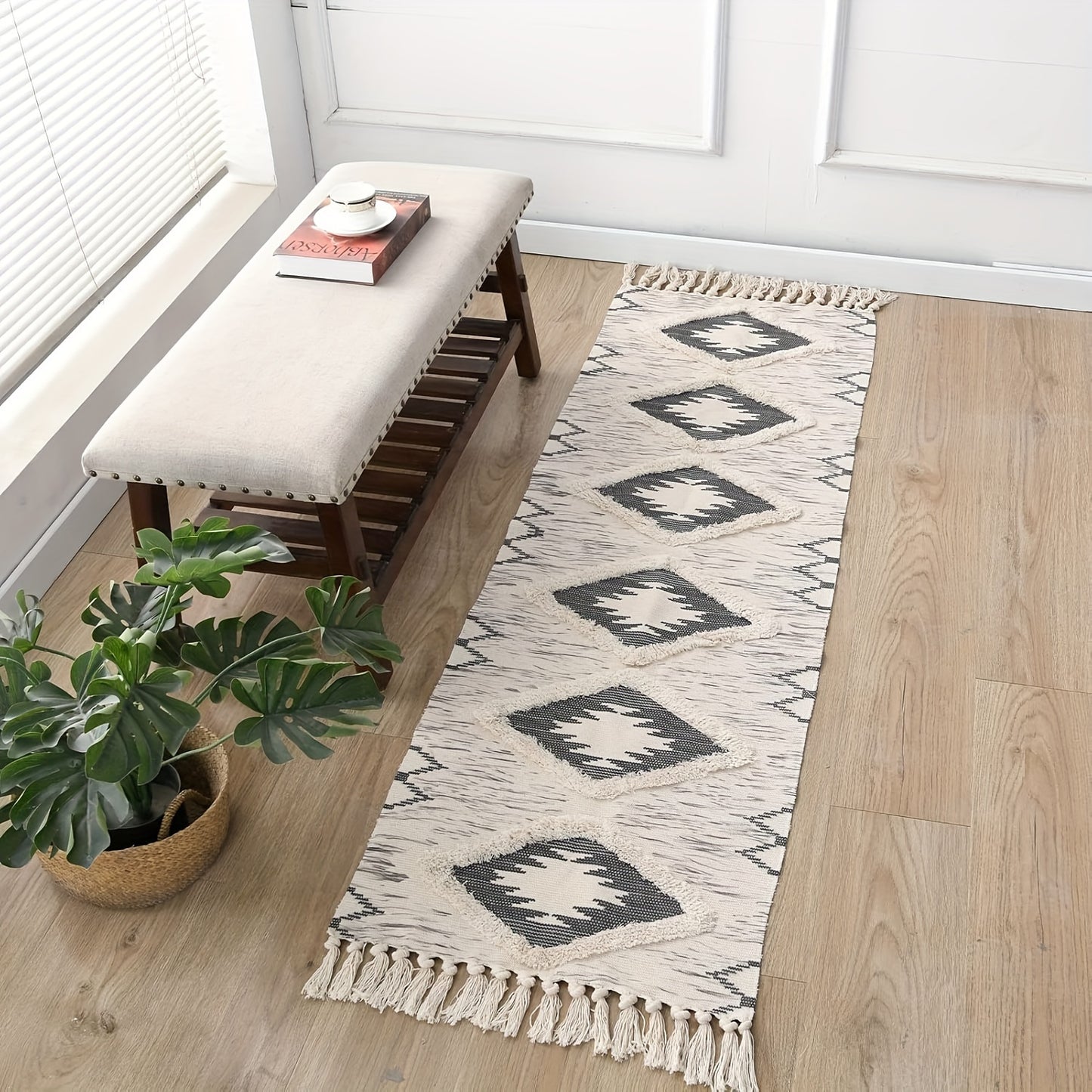 Bohemian Tassel Bath Mat - 2x3ft