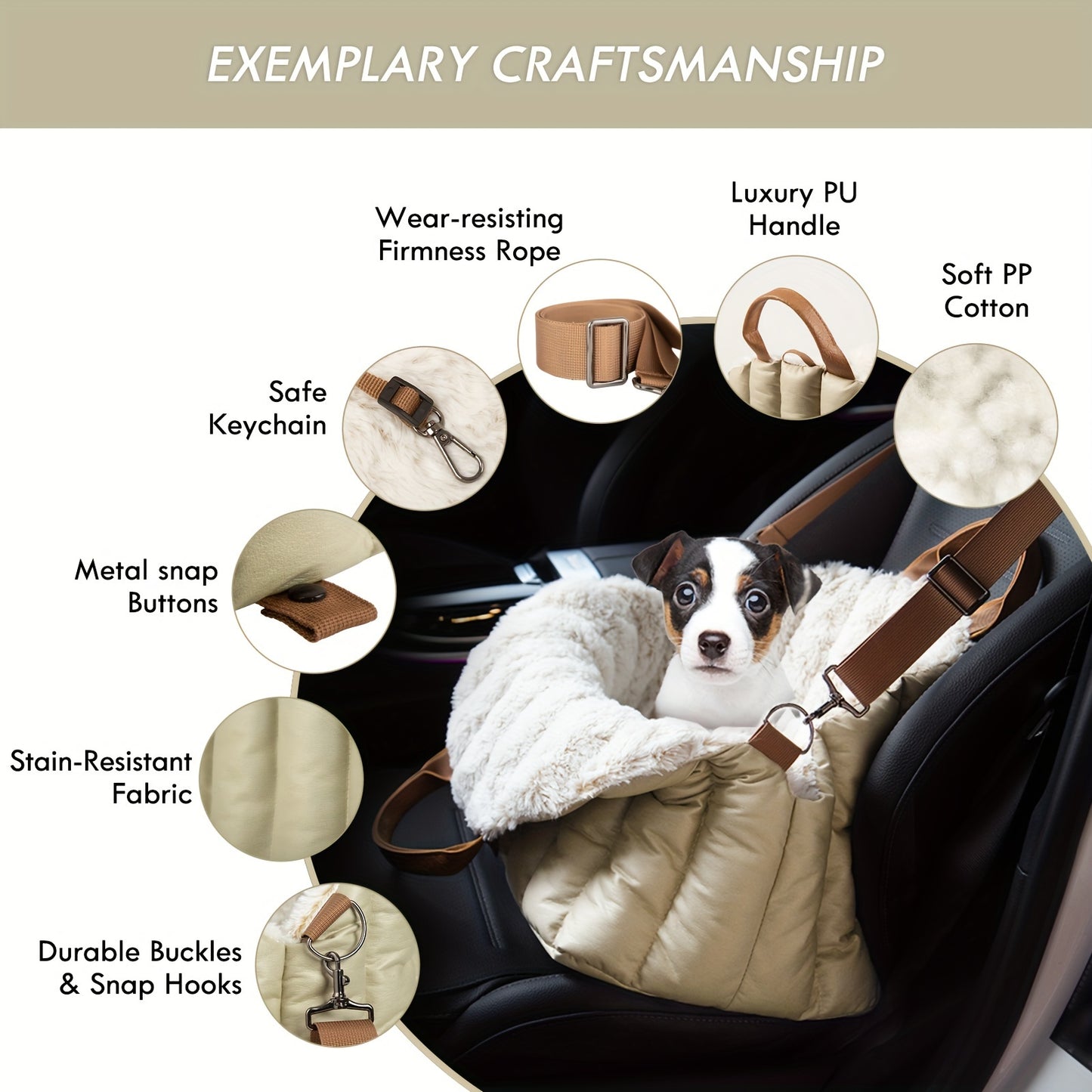 Small Dog Car Seat & Travel Carrier & Pet Bed