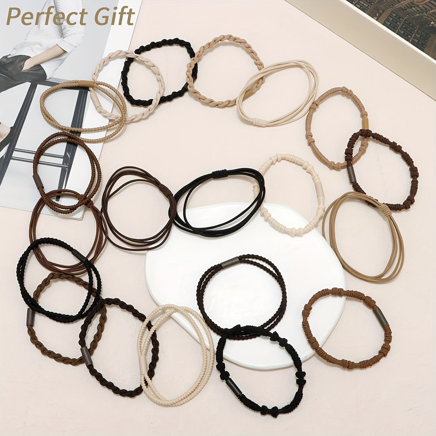 20pcs Boho Chic Hair Tie Set