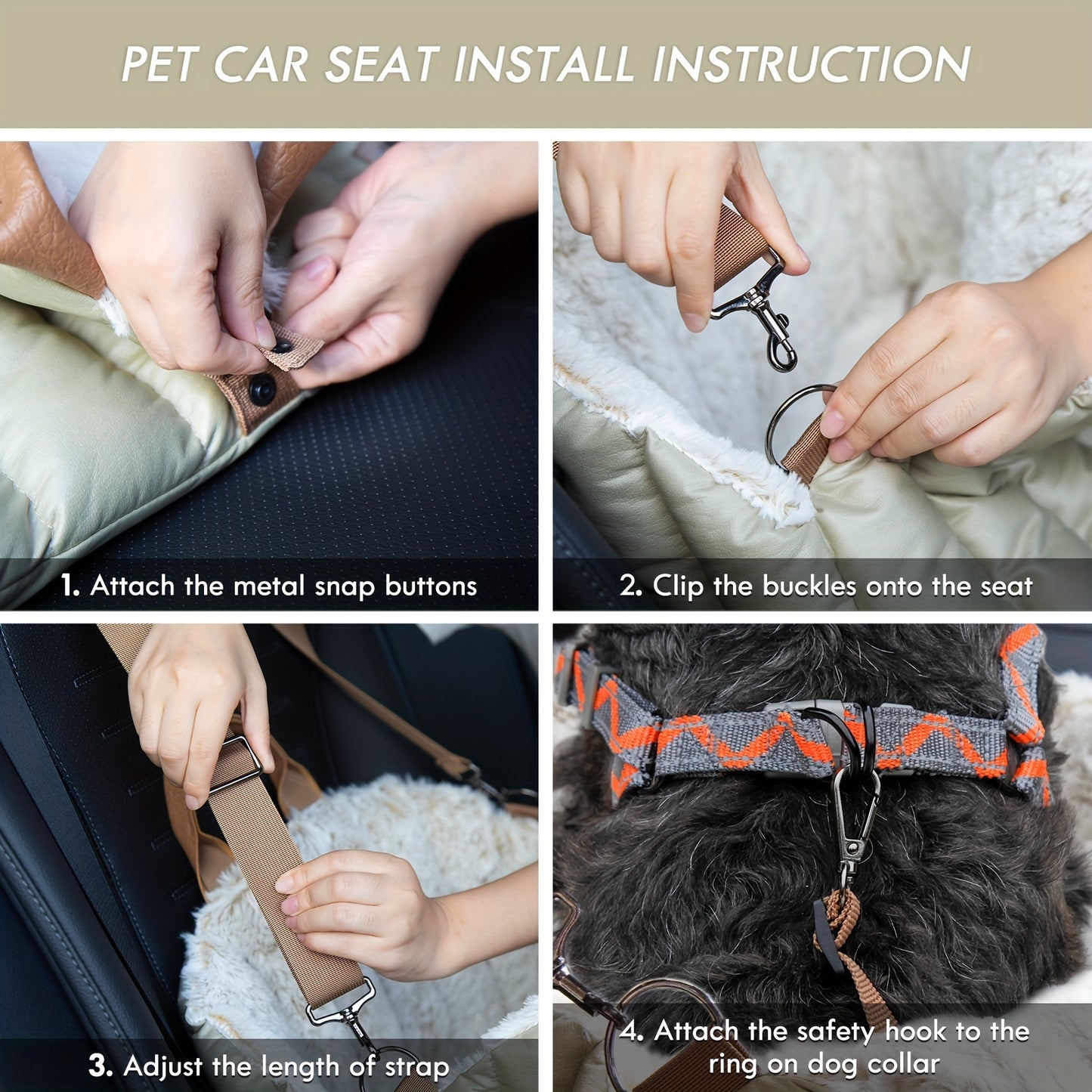 Small Dog Car Seat & Travel Carrier & Pet Bed